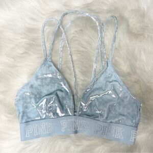 VICTORIA’S SECRET PINK Crushed Velvet Bralette Womens Size XS Pastel Angelcore